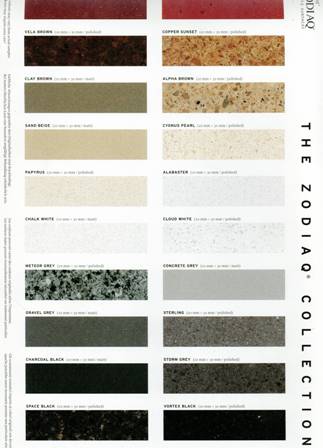 panel de coloris Zodiaq