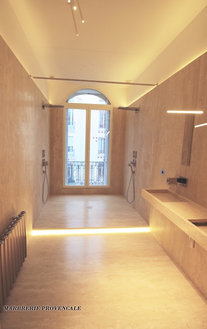 Travertin salle de bain entretien ~ tazmik.com for . Désign bains Travertin de salle